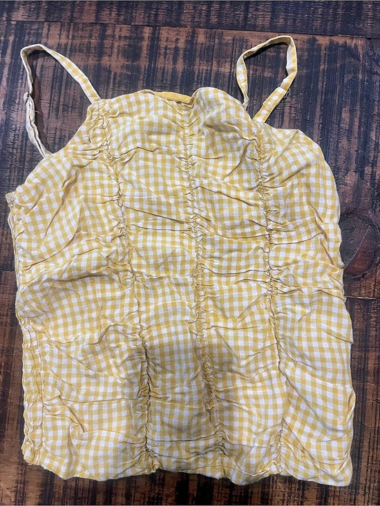 abercrombie kids Other - Abercrombie Kids Gingham Romper Yellow & White Girls 13/14 Like New